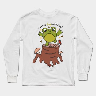 Cute frogtastic frog day design Long Sleeve T-Shirt